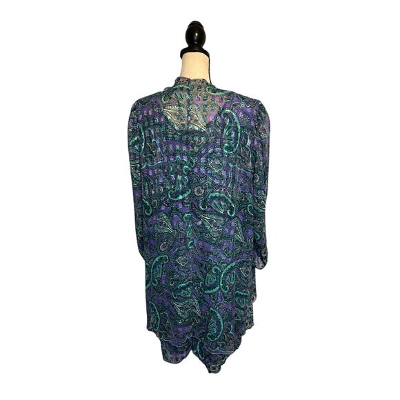 Vintage Patra Stenay 2 Pcs Dress w/ Jacket Paisley Whimsigoth Womens Sz 22 Multi - Picture 4 of 9